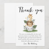 Leuke boodschap baby shower dank je kaarten (Voorkant / Achterkant)