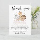 Leuke boodschap baby shower dank je kaarten (Staand voorkant)