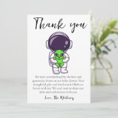 Leuke boodschap baby shower dank je kaarten (Staand voorkant)