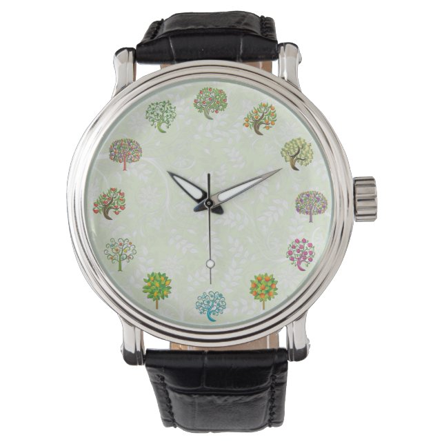 Leuke boom ontwerp tuinman horloge (Voorkant)