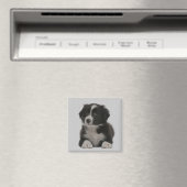 Leuke Border Collie Puppy Dog Custom Magnet Magneet (Insitu (Vaatwasser))