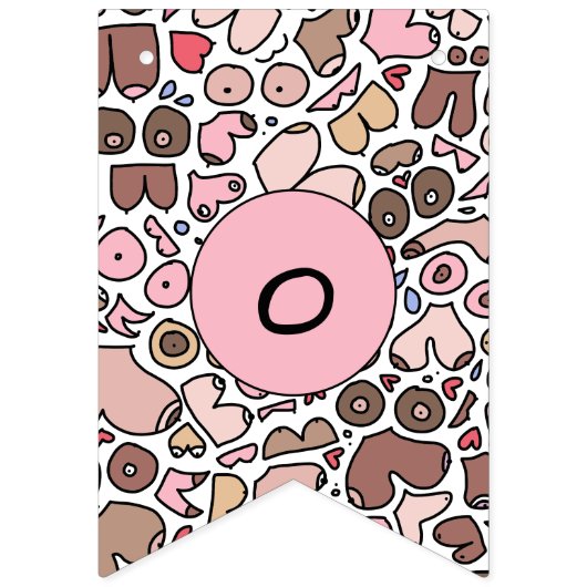 Leuke borst vrouw bunting vlaggen vlaggetjes (Tweede vlag)