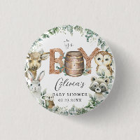 Leuke bosdieren groen jongen Baby shower