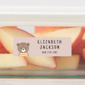 Leuke bosdieren kleurrijke kinder naam labels (Aangebracht)