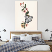 Leuke Botanische Koala Beary Waterverf Illustratie Canvas Afdruk (Insitu (Slaapkamer))