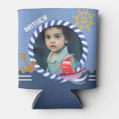 Leuke boten Foto Blauw Blikjeskoeler (Voorkant)