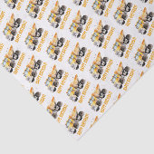 Leuke bouw dump truck gefeliciteerd tissuepapier (Detail)