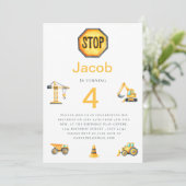 Leuke bouw kinderen verjaardag kaart (Staand voorkant)