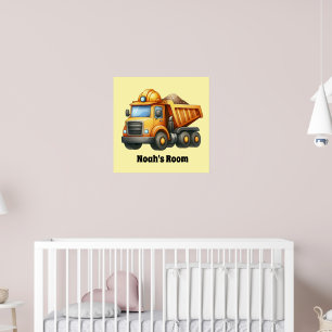 Leuke bouw liefhebbers kinderkamer voeg naam toe poster