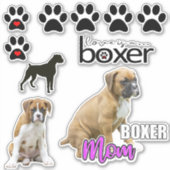 Leuke Boxer Dog Puppy Stickers (Voorkant)