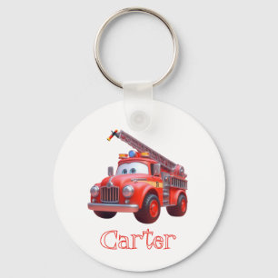 Leuke brandweerwagen sleutelhanger