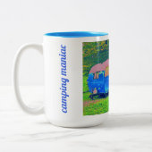 Leuke Bright  Camper Trailer Tweekleurige Koffiemok (Links)