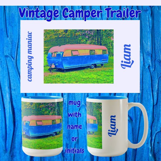 Leuke Bright  Camper Trailer Tweekleurige Koffiemok