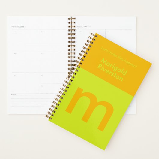 Leuke Bright Gepersonaliseerde Planner Custom Mono (Display)
