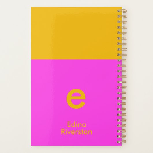 Leuke Bright Gepersonaliseerde Planner Custom Mono (Achterkant)