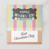 Leuke Bright Ice Cream Parlor Awning verjaardagsfe (Buitenkant ongevouwen)