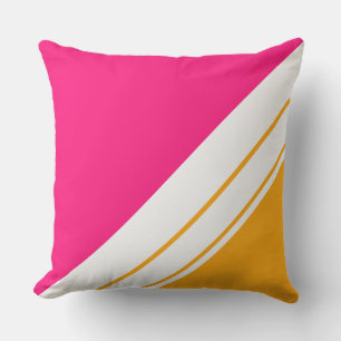 Leuke Bright Roze Geel Sinaasappel Witte Racing St Buitenkussen