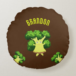 Leuke broccoli rond kussen
