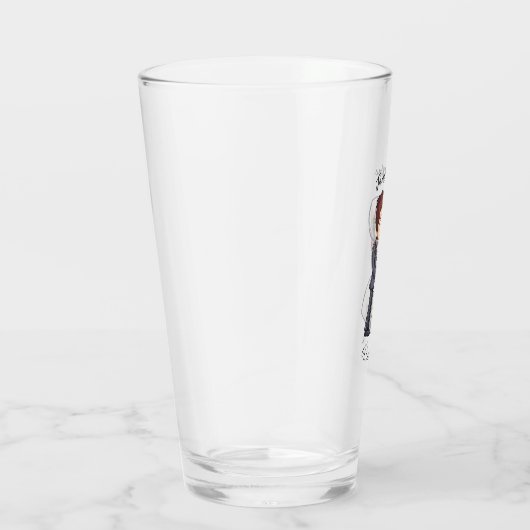 Leuke bruid en bruidegom bruiloft glas (Rechts)