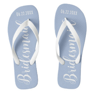 Leuke bruidsmeisje Dusty Blue Teenslippers