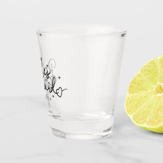 Leuke bruidsmeisje script bruiloft shot glas (Rechts)