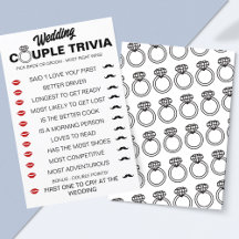 Leuke bruiloft paar trivia spel - bruid vs. bruide