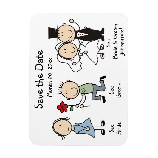 Leuke bruiloft Save the Date Magnets Magneet (Verticaal)