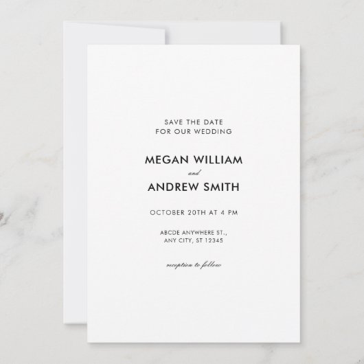 Leuke bruiloft schattig paar save the date (Achterkant)