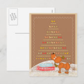 leuke bruine poedelKerstkaart Feestdagenkaart (Voorkant / Achterkant)