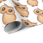 Leuke bruine uil cadeaupapier (Rol Hoek)