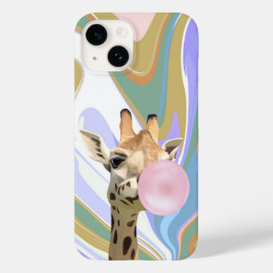 Leuke Bubblegum Blazende Giraffe Vloeibare Swirl B Case-Mate iPhone 14 Hoesje