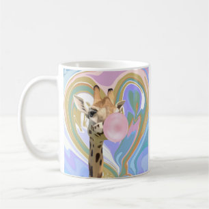 Leuke Bubblegum Blazende Giraffe Vloeibare Swirl B Koffiemok