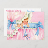 Leuke Budget BABY SHOWER Uitnodiging (Voorkant / Achterkant)