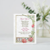 Leuke budget bruiloft uitnodiging, uitnodiging briefkaart (Staand voorkant)