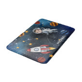 Leuke buitenruimte Astronaut Shuttle gepersonalise Badmat (Gekanteld)