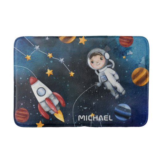 Leuke buitenruimte Astronaut Shuttle gepersonalise Badmat (Voorkant)