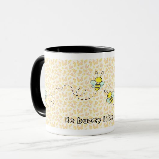 Leuke Bumble Bee Coffee Mok (Voorkant links)