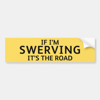 Leuke bumpersticker met gat in de weg ALS IK UITWI