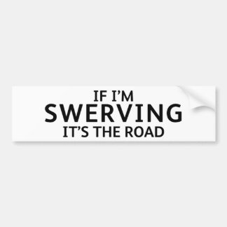 Leuke bumpersticker met gat in de weg ALS IK UITZW