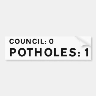 Leuke bumpersticker over kuilen: Gemeente 0, Kuile