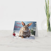 Leuke Bunny Christmas Kaart