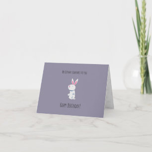 Leuke bunny Gevouwen Verjaardag Kaart Kaart voor k