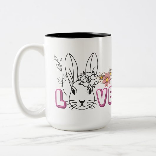 Leuke bunny love mok (Links)