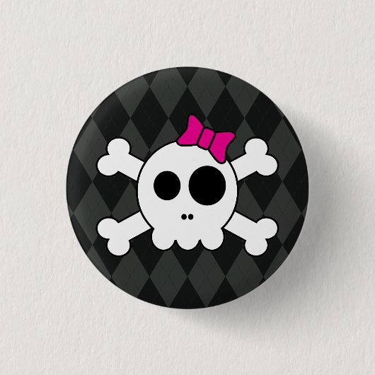 Leuke Button Skully en Argyle (Voorkant)