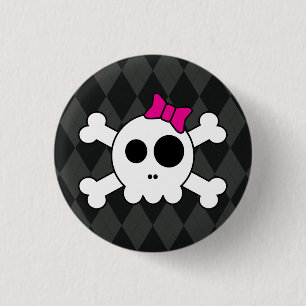 Leuke Button Skully en Argyle