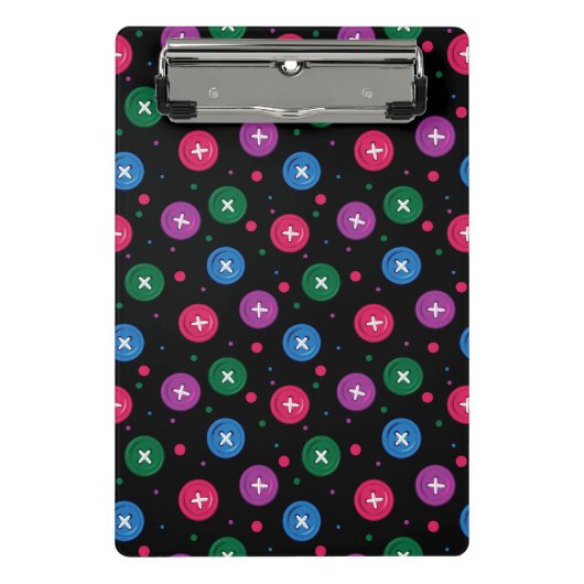 Leuke Buttonnen & Stippen Mini Klembord (Voorkant)