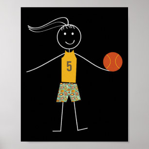 Leuke Bysketbyll Meisjes Bysketbyll Speler Poster