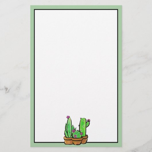 Leuke Cactus cactussen vetplanten Briefpapier (Voorkant)