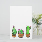 Leuke Cactus cactussen vetplanten Briefpapier (Staand voorkant)