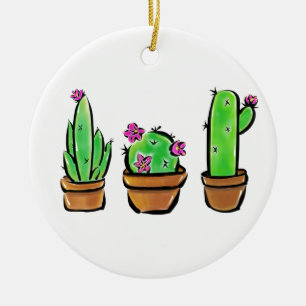 Leuke Cactus cactussen vetplanten Keramisch Ornament